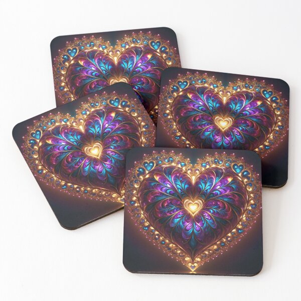 Item preview, Fractal Heart in Blue designed and sold by NerdscapeDC.