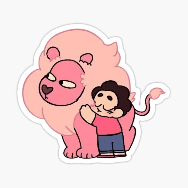 Item preview, Steven hugging the Lion designed and sold by GardenGhostShop.