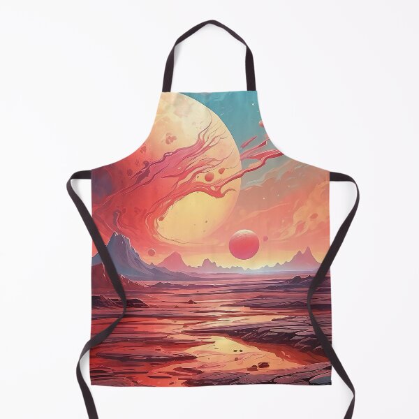 Item preview, Orbit's Embrace: A Vista of Crimson Worlds designed and sold by ArtComixHaven.