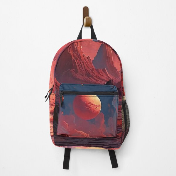 Item preview, Orbit's Embrace: A Vista of Crimson Worlds designed and sold by ArtComixHaven.