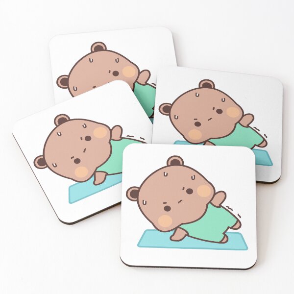 Item preview, DuDu Bear doing his daily workouts! designed and sold by Pandety.