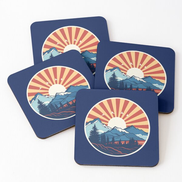 Item preview, Colorado Rising Sun With Birds Flying Over The Mountains - Large designed and sold by LoonyTunes.