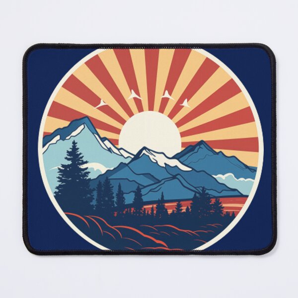 Item preview, Colorado Rising Sun With Birds Flying Over The Mountains - Large designed and sold by LoonyTunes.