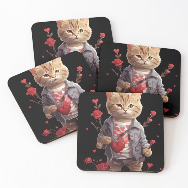 Item preview, Cat Heart Valentines Day designed and sold by Batiz.