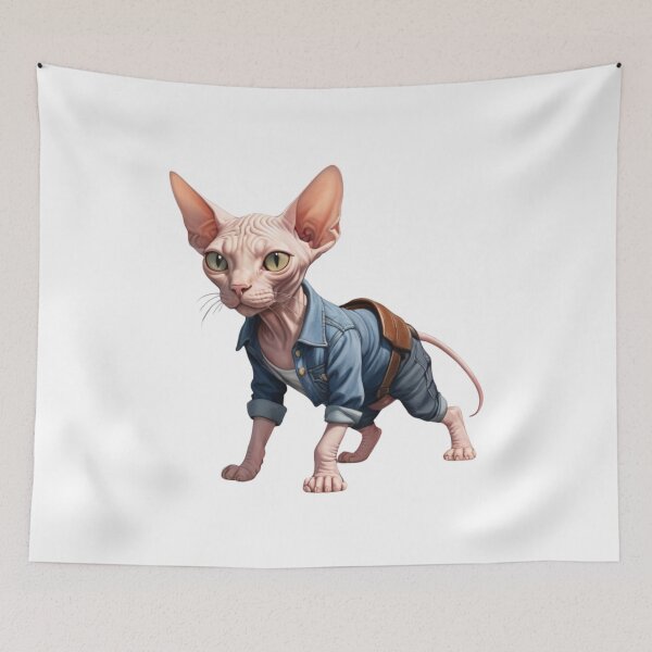 Item preview, Adventure Awaits: Sphynx with a Satchel designed and sold by vk09.