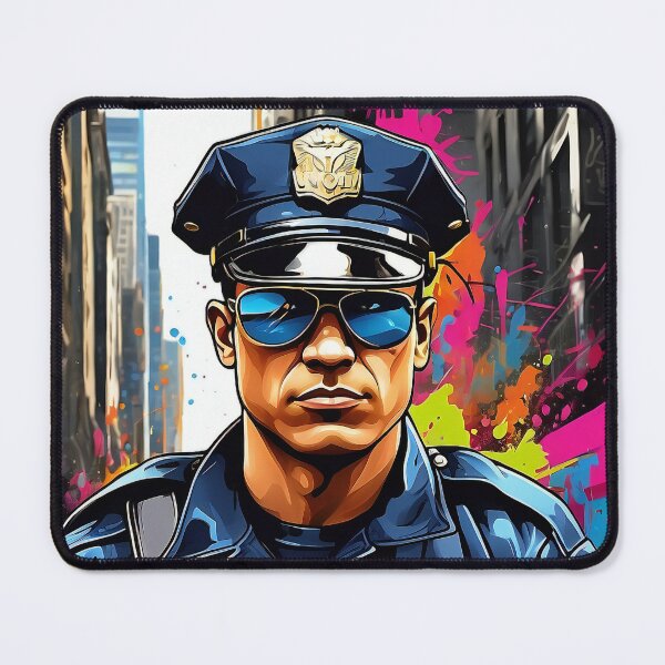 Item preview, Vigilance in Vibrance: The Urban Sentinel designed and sold by ArtComixHaven.