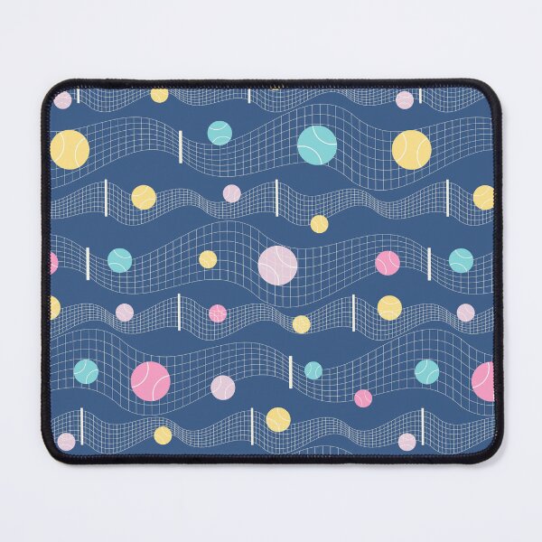 Item preview, Tennis Net with colorful Balls over blue background designed and sold by marufemia.