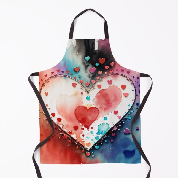 Item preview, Vibrant Romantic Watercolor Red Purple Hearts Valentines Day  designed and sold by InkAndTails.