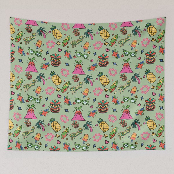 Item preview, Hawaiian Luau Party Favor Background Seamless Pattern designed and sold by ottrain.