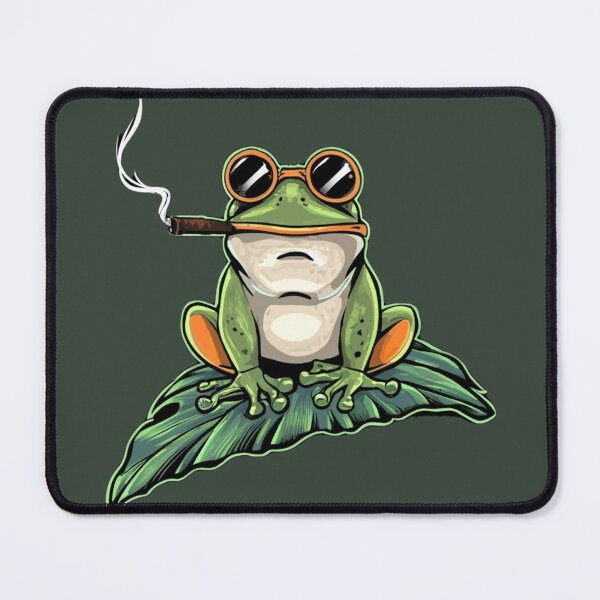 Item preview, Chill Frog Enjoying a Smoke designed and sold by NiRia Spot.
