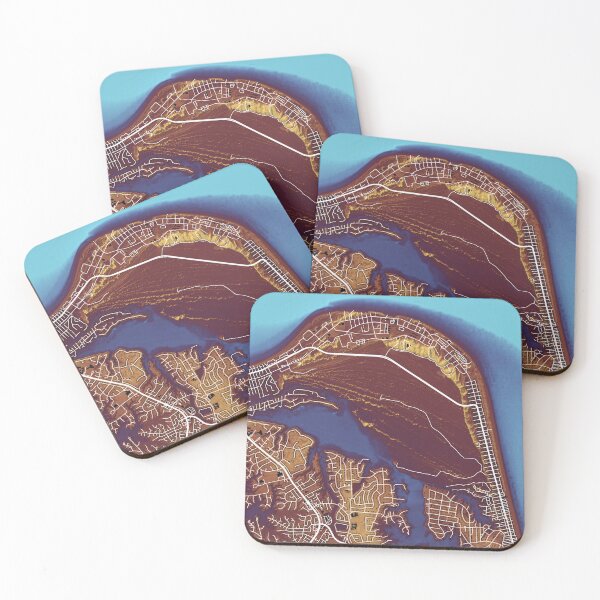 Item preview, Cape Henry, Virginia Beach street map in comics colors designed and sold by DreamingBeetle.