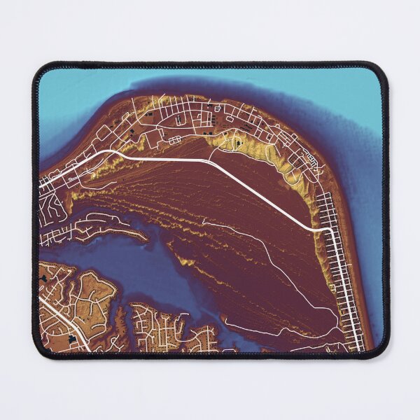 Item preview, Cape Henry, Virginia Beach street map in comics colors designed and sold by DreamingBeetle.