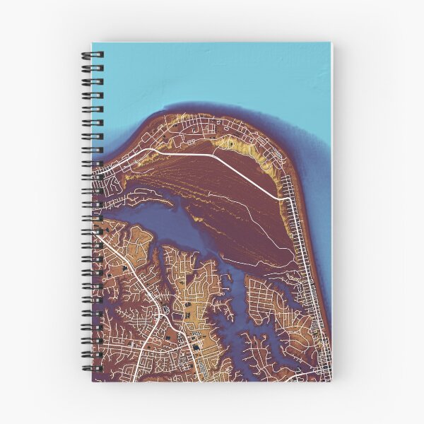 Item preview, Cape Henry, Virginia Beach street map in comics colors designed and sold by DreamingBeetle.