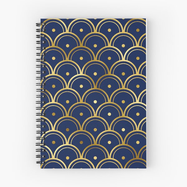 Item preview, Exotic Blue And Golden Hues Art Deco Pattern designed and sold by DEC02.