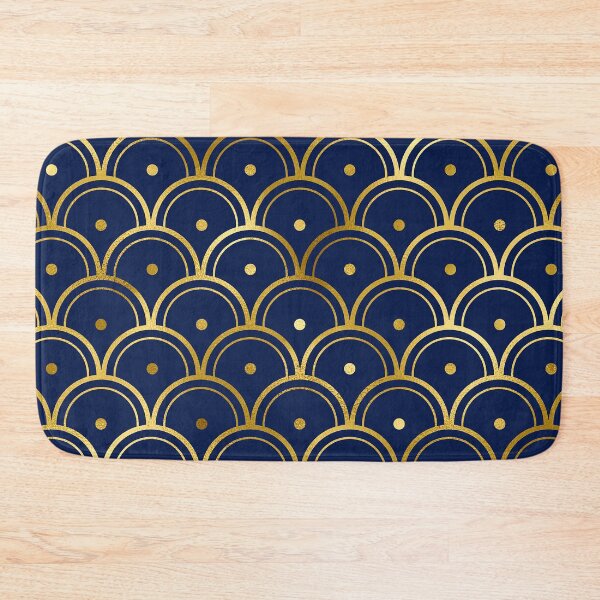 Item preview, Exotic Blue And Golden Hues Art Deco Pattern designed and sold by DEC02.