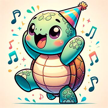 Artwork thumbnail, Dancing Delight: The Joyful Turtle by Mugs and Shirts