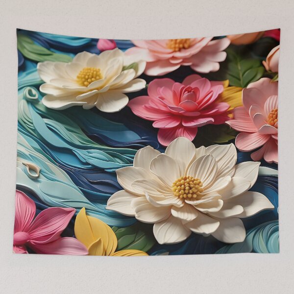 Item preview, Serene Petal Streams: Nature’s Artful Flow designed and sold by ArtComixHaven.