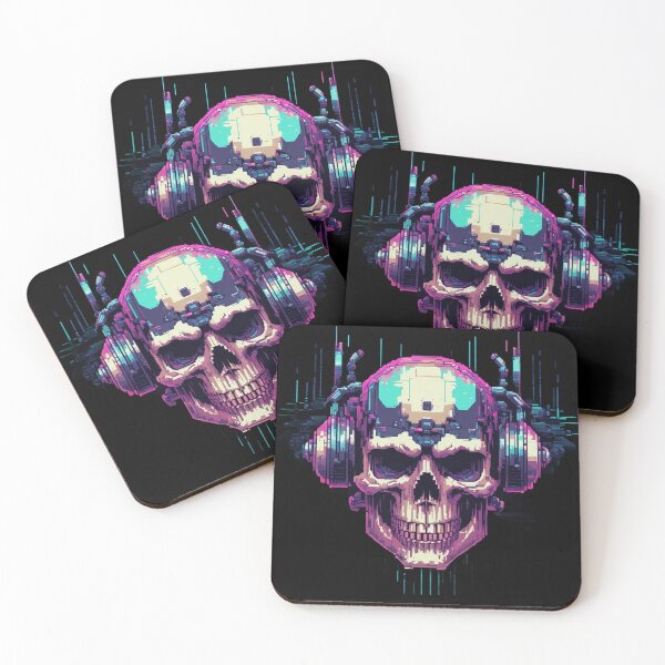 Item preview, Pixel Art Skull, Glitching Design, 8-Bit, Cyberpunk designed and sold by Burn-Ego.