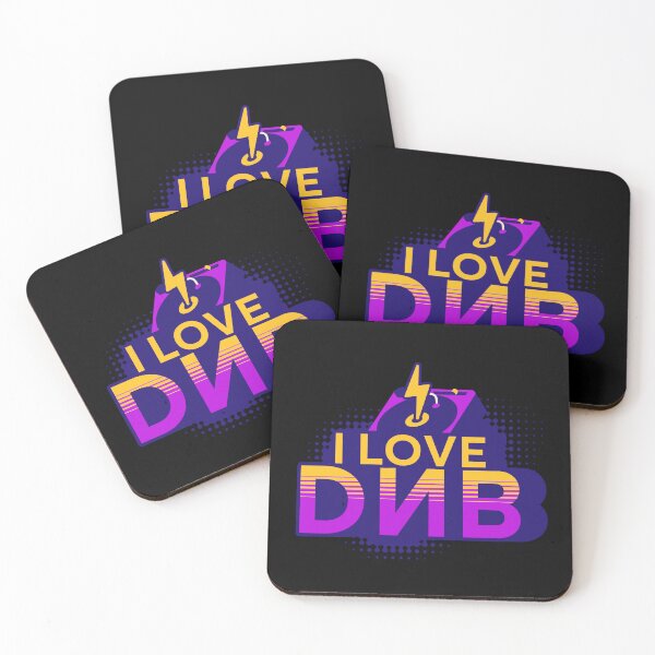 Item preview, DNB - I Love Drum And Bass (Navy)  designed and sold by Discothreadz.