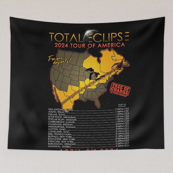 Item preview, Total Solar Eclipse April 8th 2024 Poster - Tour of America designed and sold by Nerd Shizzle.