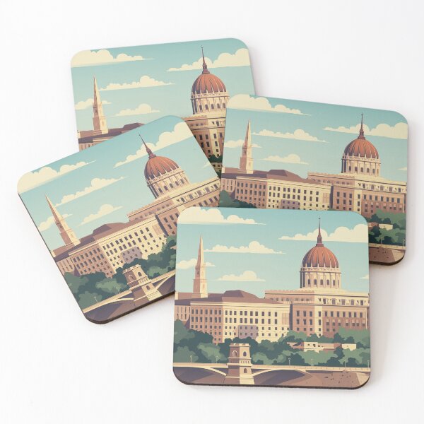 Item preview, Budapest - Buda Castle Vintage Travel Poster Retro designed and sold by artra-shop.