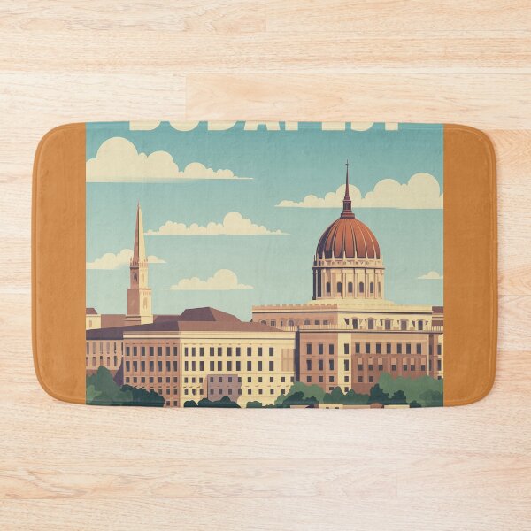 Item preview, Budapest - Buda Castle Vintage Travel Poster Retro designed and sold by artra-shop.