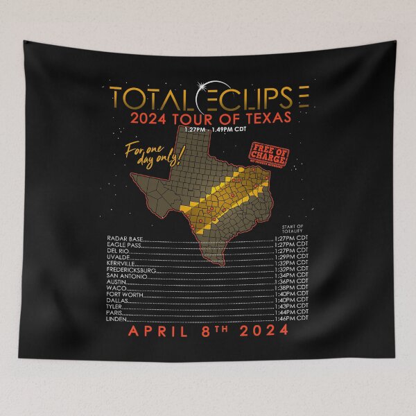 Item preview, Total Solar Eclipse 2024 Tour of Texas designed and sold by Nerd Shizzle.