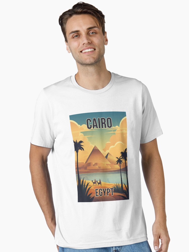 Cairo Egypt Pyramids Vintage Travel Poster Retro