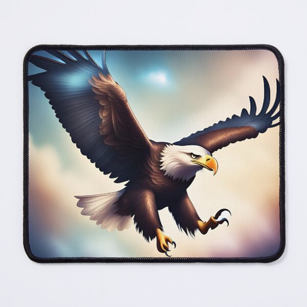 Item preview, Bald eagle soaring in the clouds designed and sold by MollyPetDesigns.