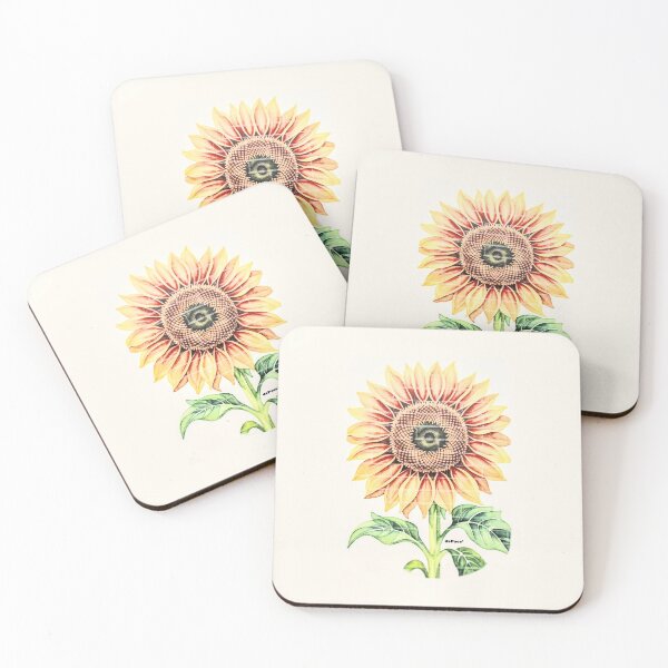 Item preview, Faded Sunflower on Floral White Background by dePace' designed and sold by mrpropcake.