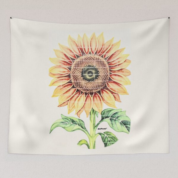 Item preview, Faded Sunflower on Floral White Background by dePace' designed and sold by mrpropcake.