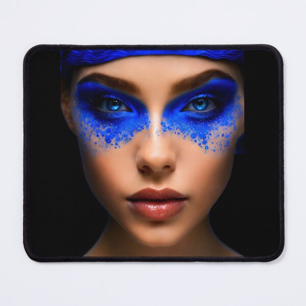 Item preview, Woman with blue makeup designed and sold by UZRWRLD .