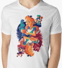 Alice in Wonderland Men's V-Neck T-Shirt