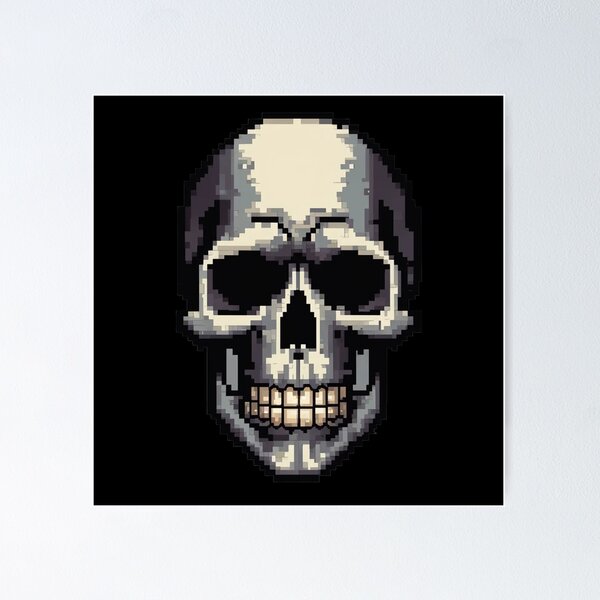 Item preview, Skull,  Retro Gaming, 8-Bit Pixel Art designed and sold by Burn-Ego.