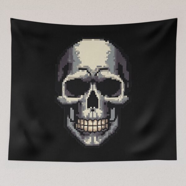 Item preview, Skull,  Retro Gaming, 8-Bit Pixel Art designed and sold by Burn-Ego.