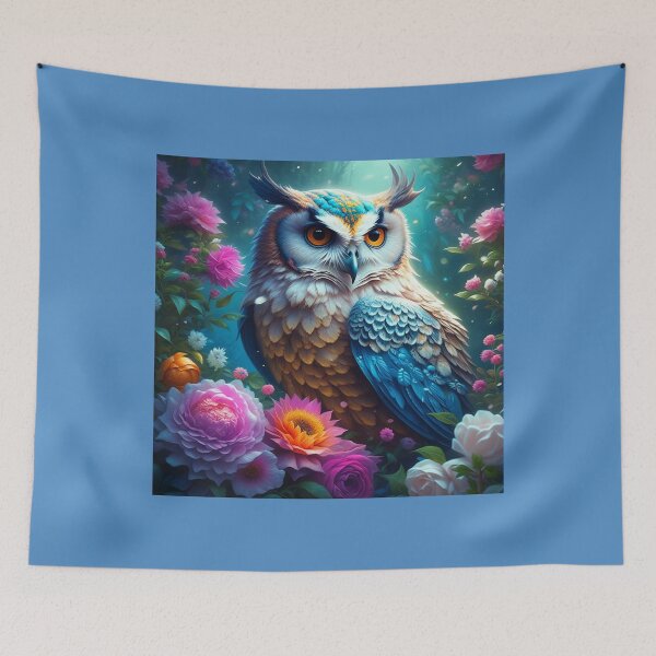 Item preview, Majestic Flower Owl designed and sold by AnalajiaDesigns.
