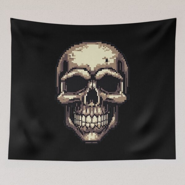 Item preview,  Retro Gaming Skull, 8-Bit Pixel Art designed and sold by Burn-Ego.