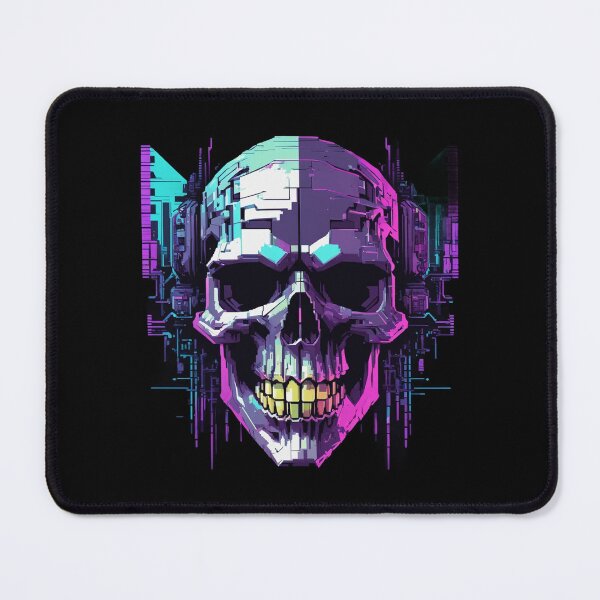 Item preview, Glitching Cyber Skull, 8-Bit, Pixel Art designed and sold by Burn-Ego.