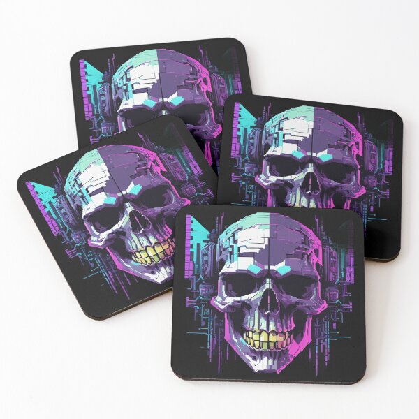 Item preview, Glitching Cyber Skull,  8-Bit, Pixel Art designed and sold by Burn-Ego.