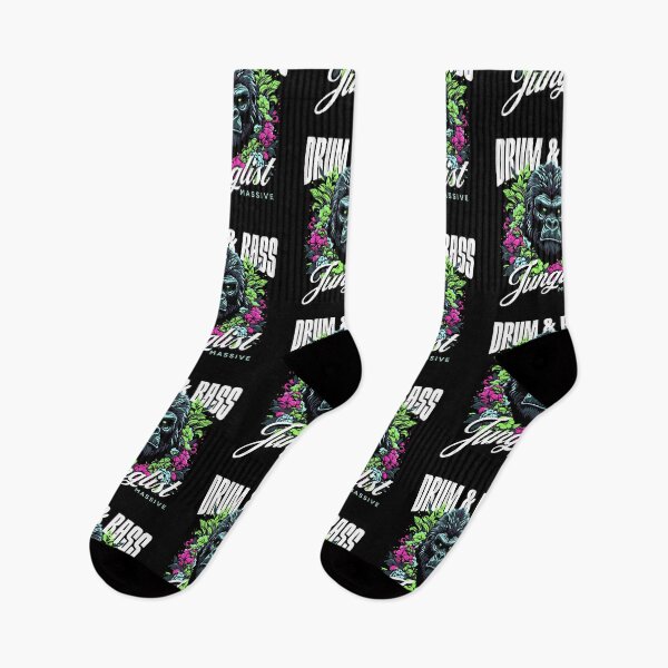 Item preview, DRUM AND BASS - Junglist Gorilla Massive (blanco/rosa/verde) designed and sold by Discothreadz.