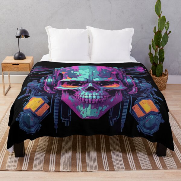 Item preview, Cyber Skull,  8-Bit, Glitch Pixel Art designed and sold by Burn-Ego.