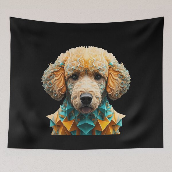 Item preview, Poodle Geometric Dog Wild Logo designed and sold by ArtByKubina.