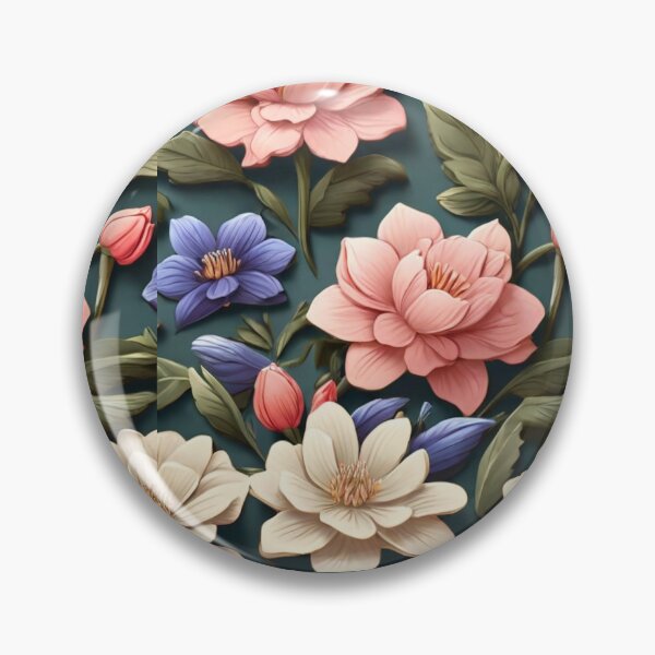 Item preview, Purple Pink White & Blue Flowers Repeating Pattern Design designed and sold by Alchemy-A-La-G.