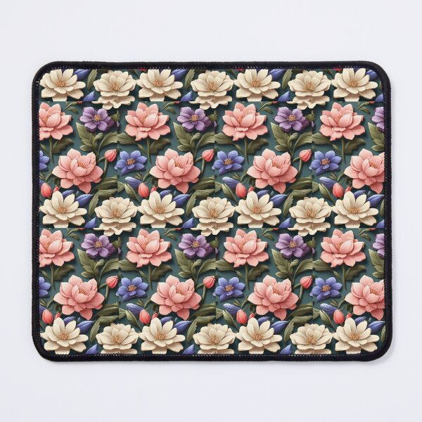 Item preview, Purple Pink White & Blue Flowers Repeating Pattern Design designed and sold by Alchemy-A-La-G.