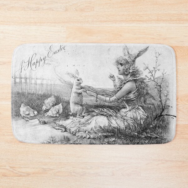 Item preview, Vintage Easter Card from Tuck Postcards (1900s) - Girl Feeding Rabbit designed and sold by Douglas E. Welch Design and Photography.