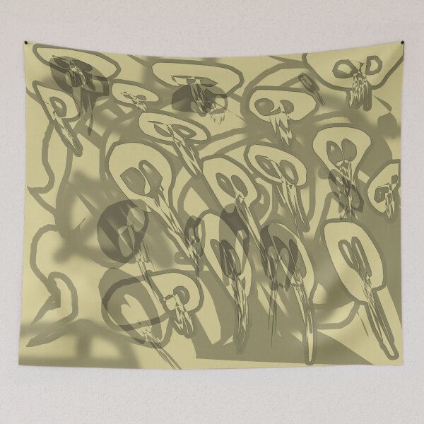 Item preview, Flying Skulls (Sepia) designed and sold by skullbal.