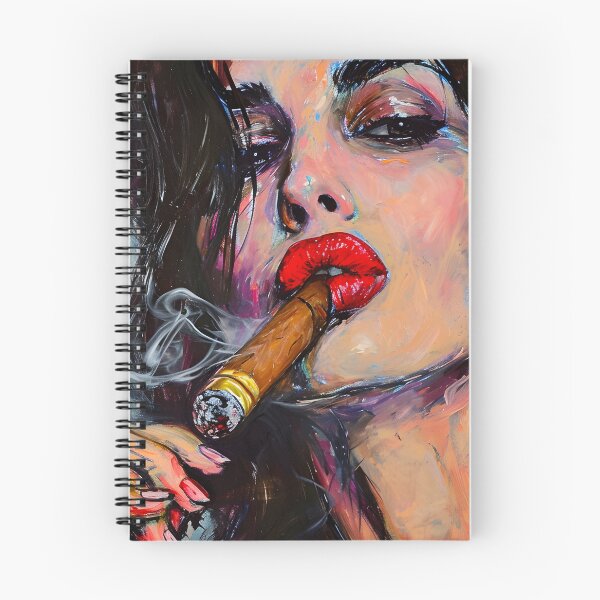 Item preview, Timeless Elegance Unveiled- Red Lipstick and Cigar Fusion- A Symphony of Colors in Modern Art designed and sold by OlfactoART Studio.