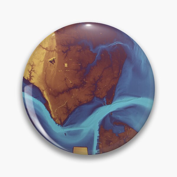Item preview, Hampton Roads, Virginia Map, in comic colors designed and sold by DreamingBeetle.