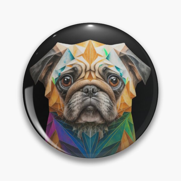 Item preview, Pug Geometric Dog Wild Logo designed and sold by ArtByKubina.