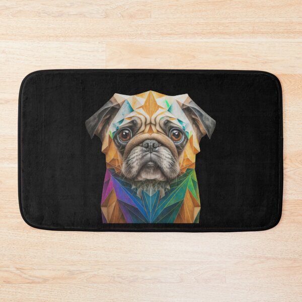 Item preview, Pug Geometric Dog Wild Logo designed and sold by ArtByKubina.